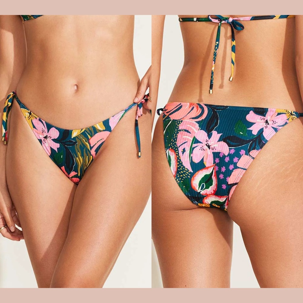 NEW $115 Vitamin A [ XL ] Elle Adjustable‎ Tie Side Bottom Painted Jungle U1484